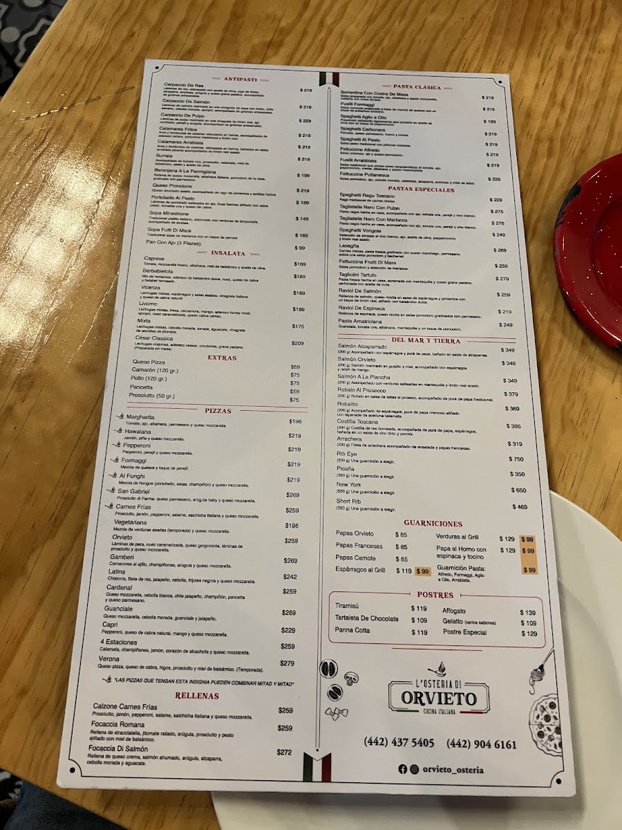 L'Osteria Di Orvieto Menu - Image 4